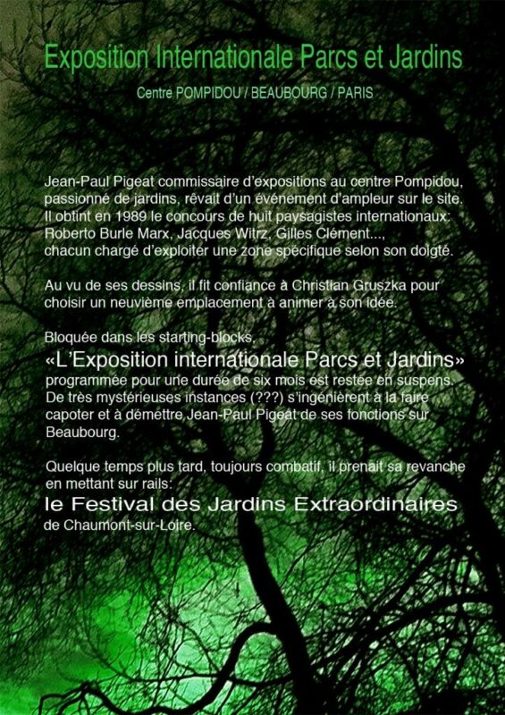 Projet d'une exposition internationale à Beaubourg