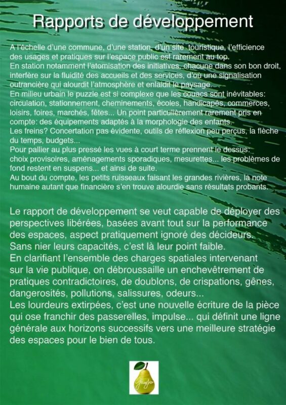 Qu'est ce qu'un rapport de développement?